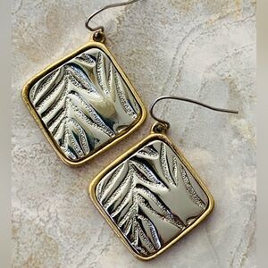 Elegant Gold and Silver Leaf Earrings